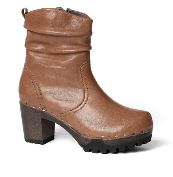 O-Bootie Washed Nappa Camel